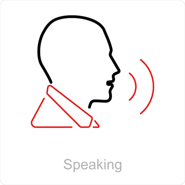 Speaking and say icon concept