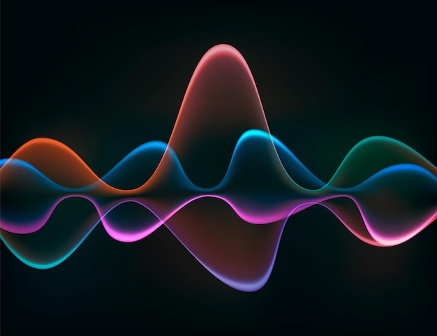 Speaking sound wave Abstract motion sound waves Vector illustration