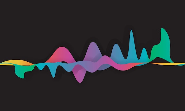 Vector speaking sound wave illustration.