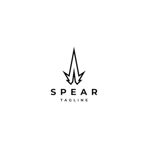 Spear logo icon design template