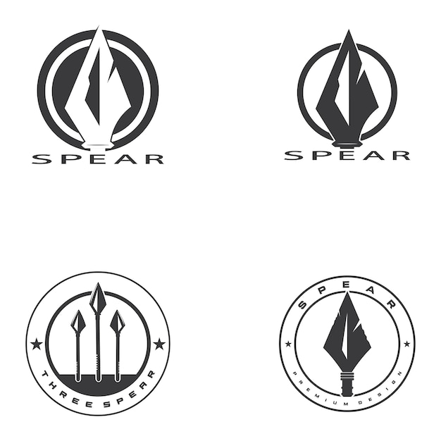 Vector spear logo icon vector illustration designhead spear logo vintage illustration design vector