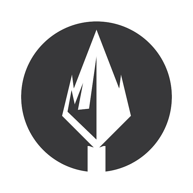 Векторное изображение значка логотипа копья