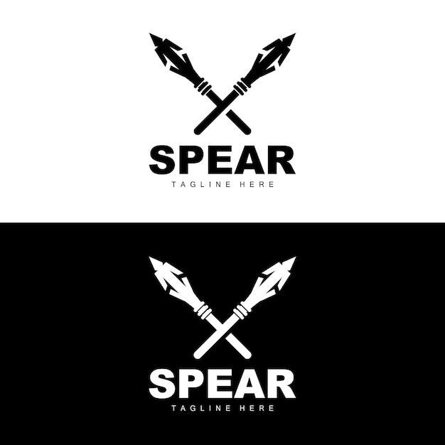 Spear Logo Long Range Throwing Weapon Target Icon Design Product And Company Brand Icon Illustration