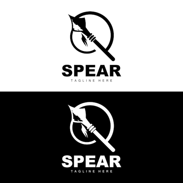 Spear Logo Long Range Throwing Weapon Target Icon Design Product And Company Brand Icon Illustration