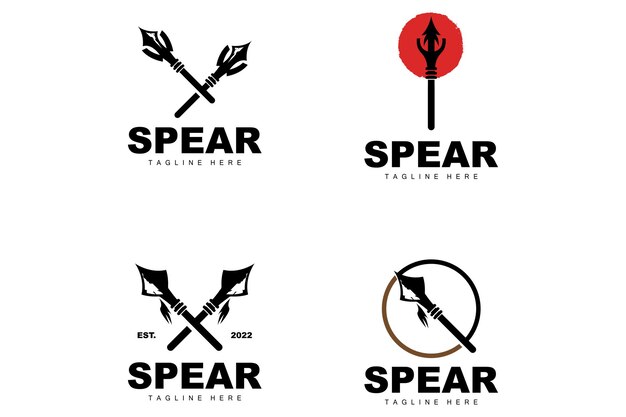 Spear Logo Long Range Throwing Weapon Target Icon Design Product en Company Brand Icon Illustration