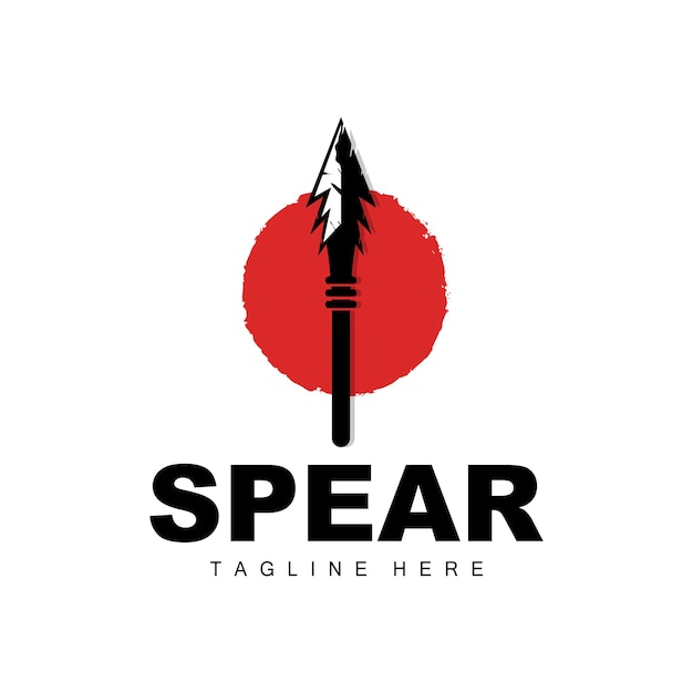 Spear Logo Long Range Throwing Weapon Target Icon Design Product en Company Brand Icon Illustration