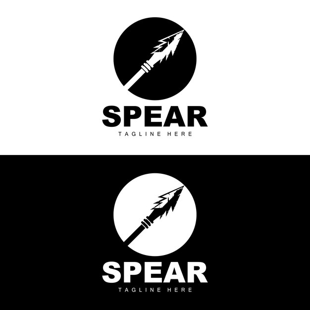 Spear Logo Long Range Throwing Weapon Target Icon Design Product en Company Brand Icon Illustration