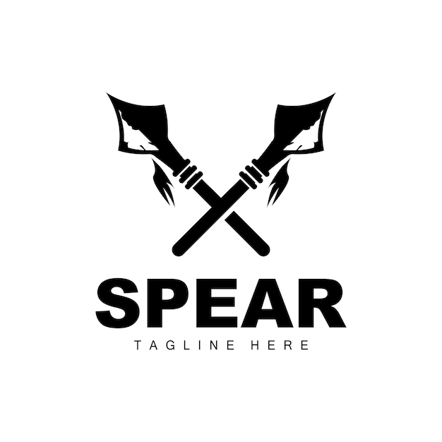 Spear Logo Long Range Throwing Weapon Target Icon Design Product en Company Brand Icon Illustration