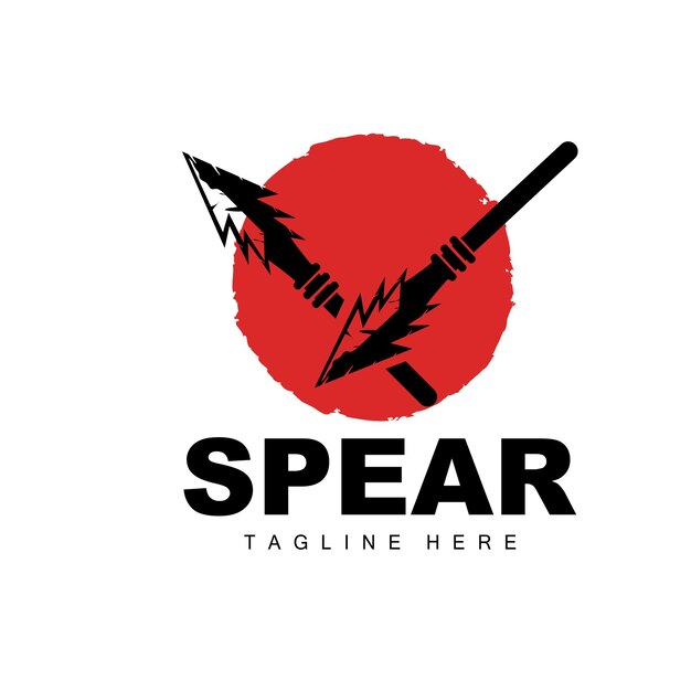 Spear Logo Long Range Throwing Weapon Target Icon Design Product en Company Brand Icon Illustration