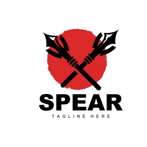 Spear Logo Long Range Throwing Weapon Target Icon Design Product en Company Brand Icon Illustration