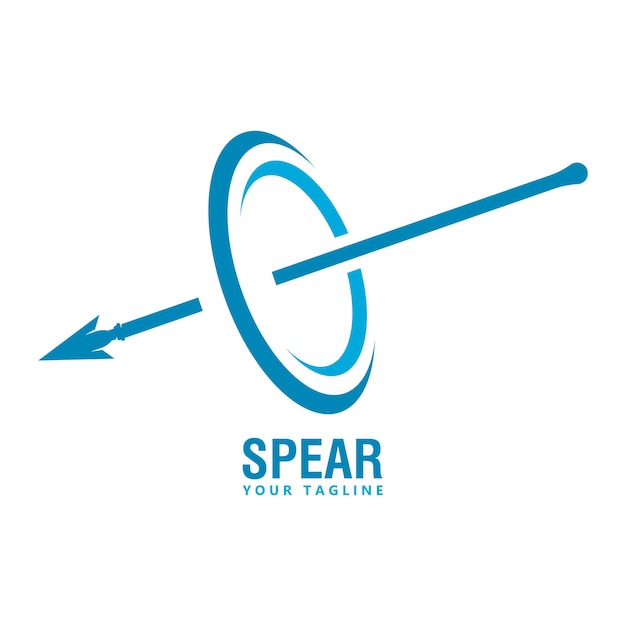 Spear logo vector icon illustration