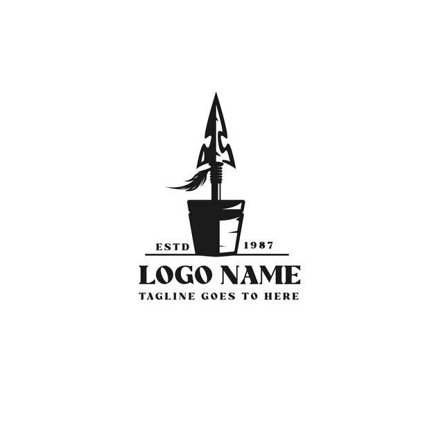 Spear and Pot an Unique Logo Concept Suitable for your brand design