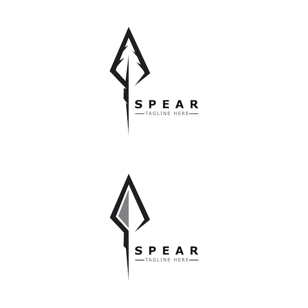 Vector spear vector illustration icon template design