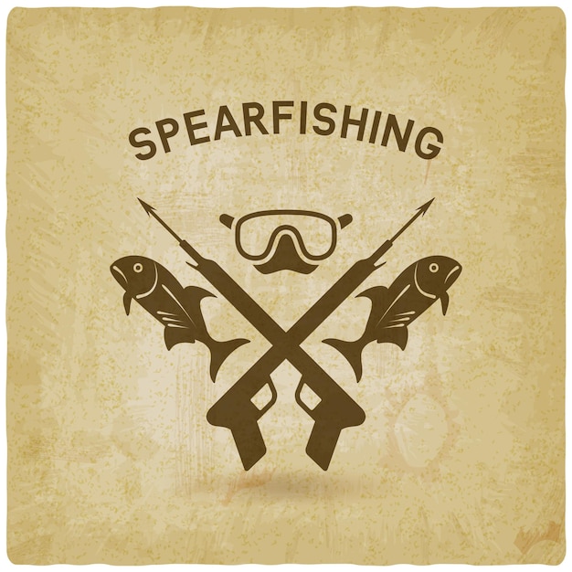 Spearfishing club concept design underwater hunting