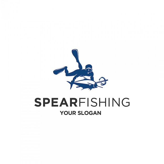 spearfishing silhouette logo