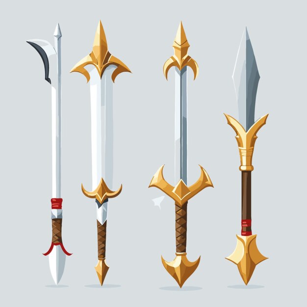 Vector spears and polearms vector