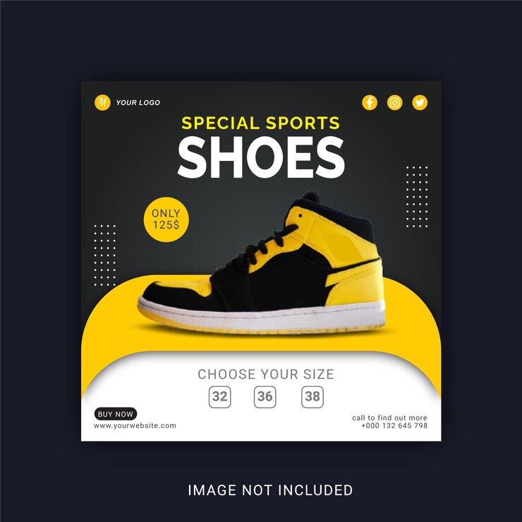 SpecalSportsShoesソーシャルメディア投稿Instagramバナーテンプレート