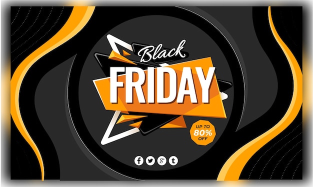 Vector speciaal aanbod black friday banner ontwerp