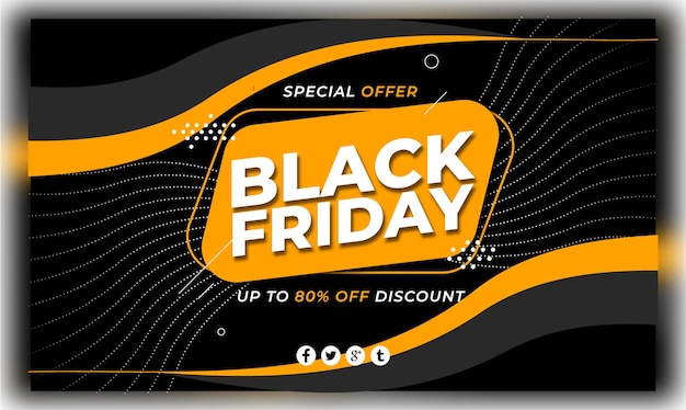 Speciaal aanbod Black Friday Banner ontwerp