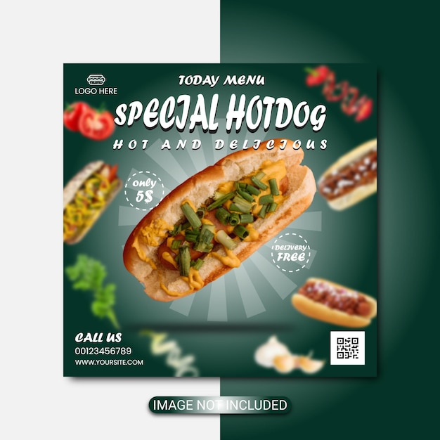 Speciaal Eten Flyer Sjabloon Premium Vector