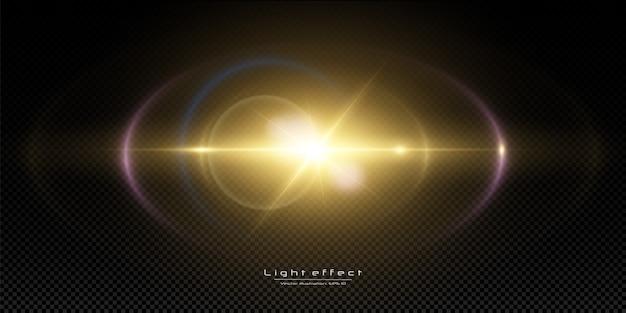 Speciaal lens flare lichteffect.