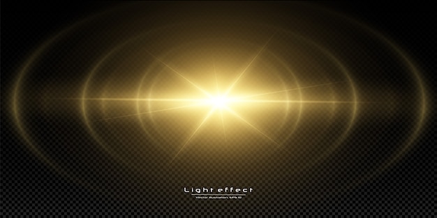 Speciaal lens flare lichteffect.