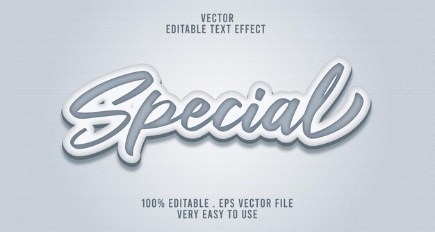 Special 3d editable text effect