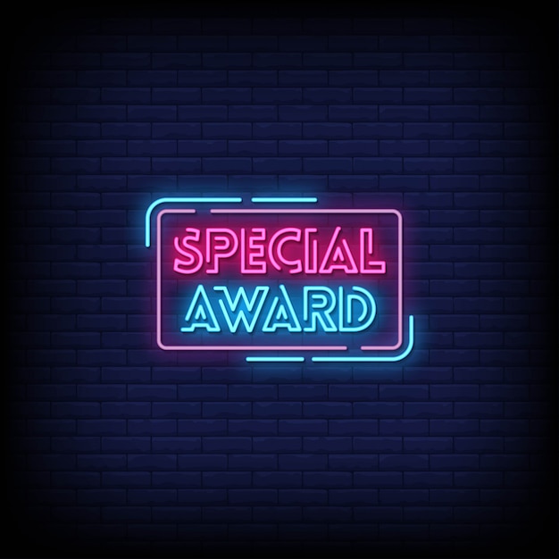 Special Award Neon Signs Style-tekst