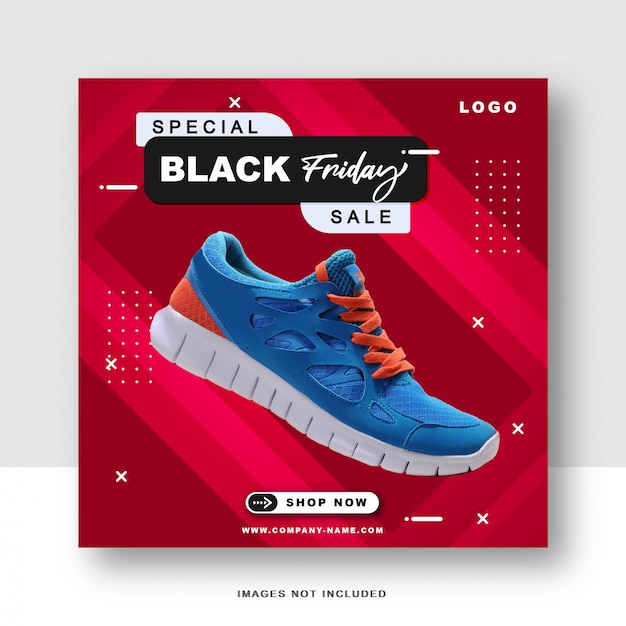 Vettore social media speciale del black friday e modello di post di instagram