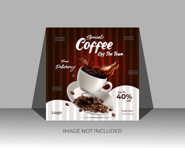 Special coffee social media post design template