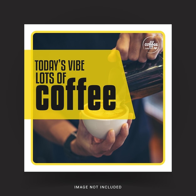 Special coffee social media post template design