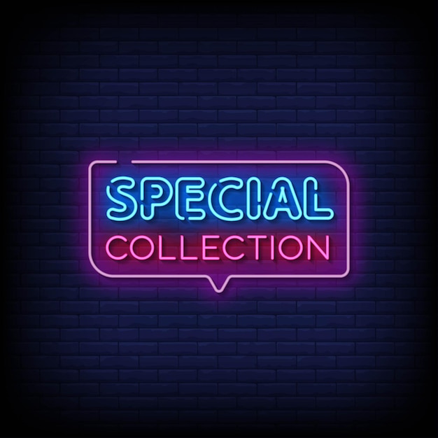 Special Collection Neon Signboard On Brick Wall