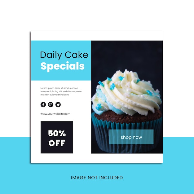 Special cup cake social media post