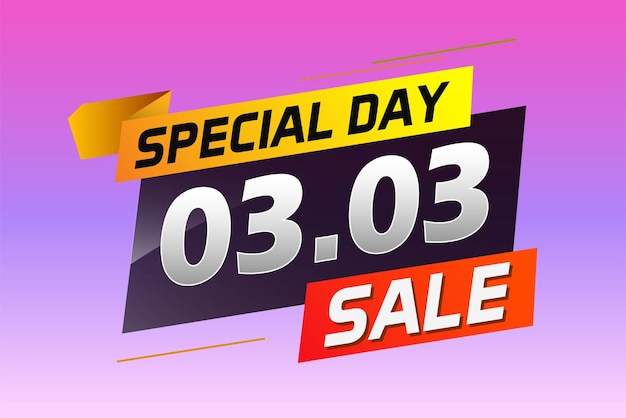 special day 03 03 word concept vector illustration with megaphone and 3d style landing page