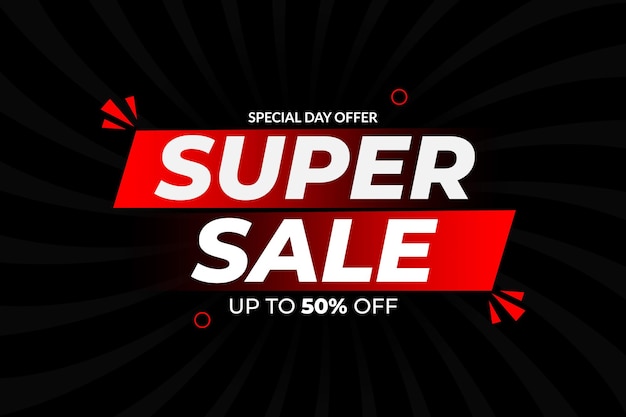 Специальное дневное предложение Super Sale Vector design.