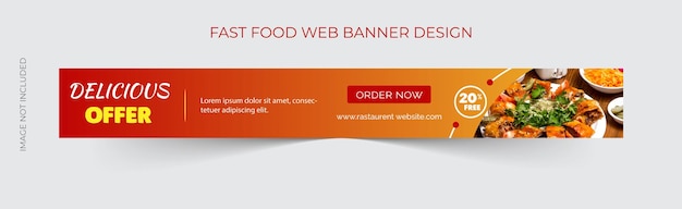 special delicious fast food banner design