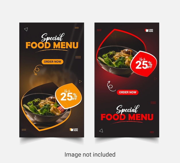 Special delicious food social media banner post template design.