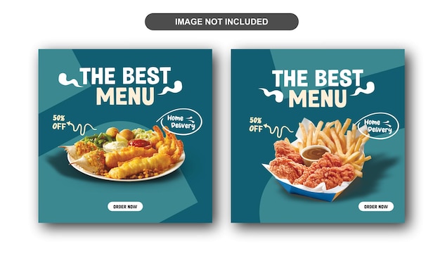 Special delicious food social media banner post template