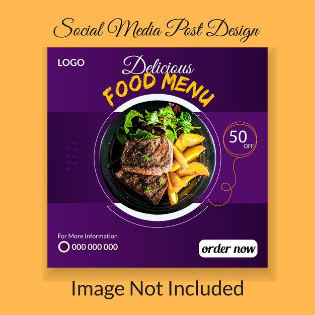 Vector special delicious food social media template