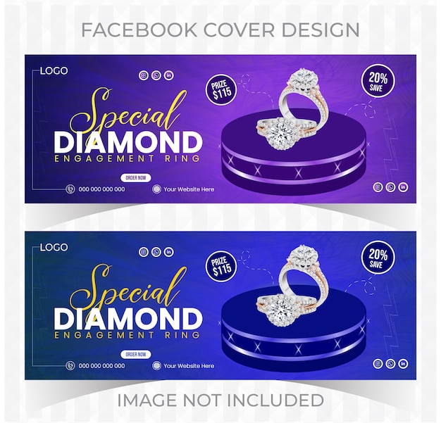 special diamon ring facebook banner instagram post post design