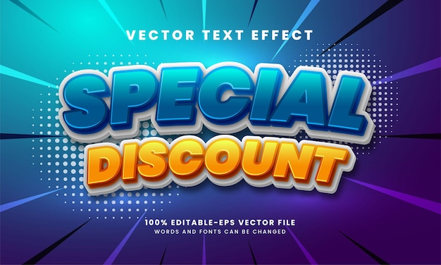 Special discount 3d editable text style effect suitable for product promotion needs