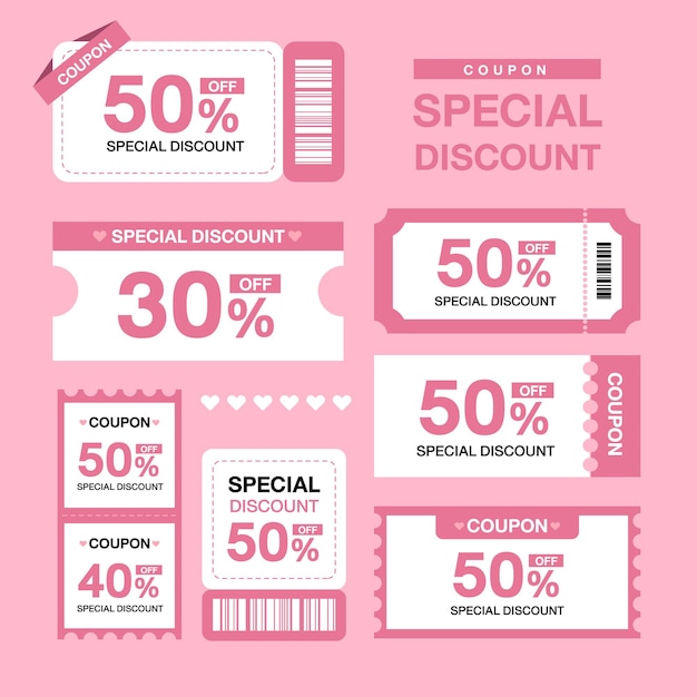 Vector special discount coupon