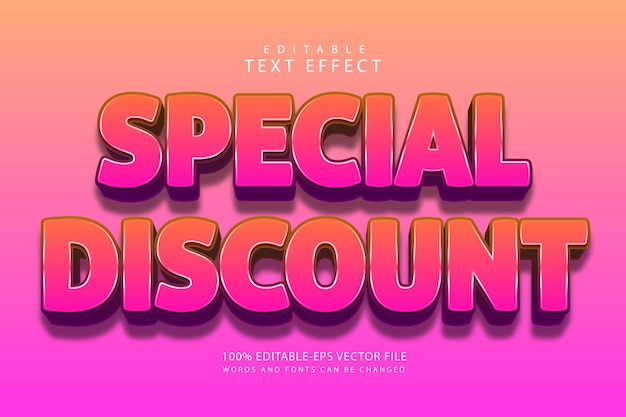 Special discount editable text effect 3 dimension emboss modern style