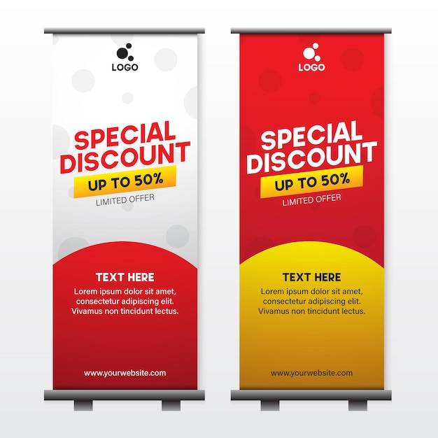 Special discount roll up banner