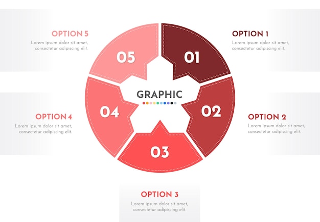 Vector special fancy structured circle - 5 options