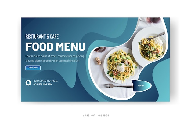 Special food banner and YouTube thumbnail design premium vector