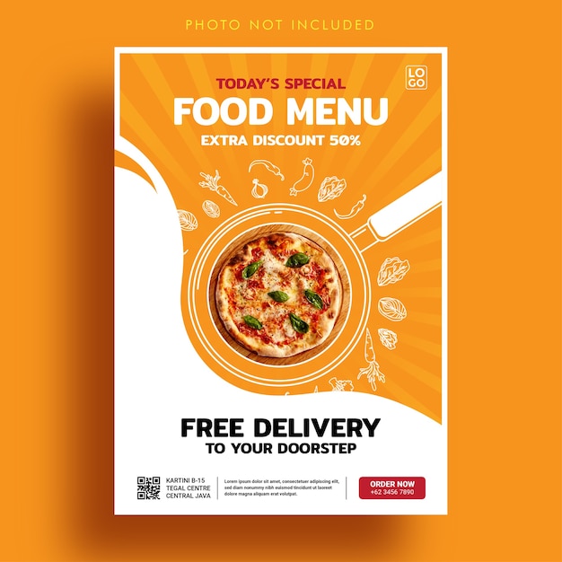 Special food menu  banner template