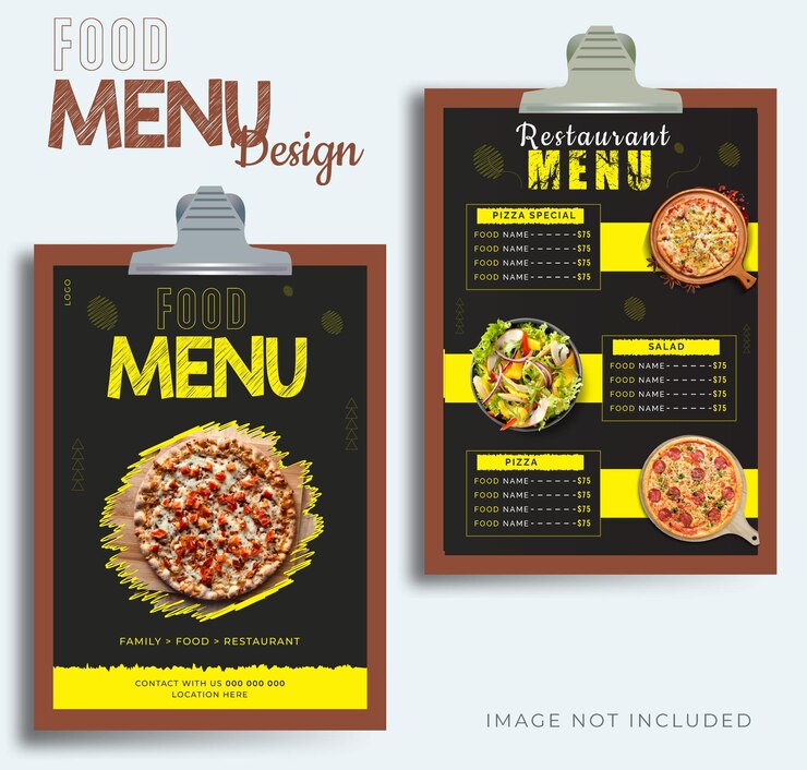 Vector special food menu design