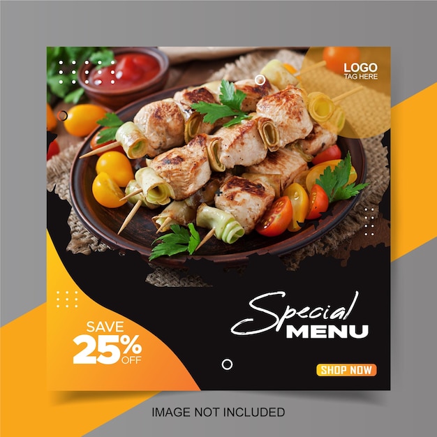 Special food menu instagram post design template