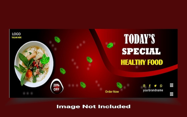 Special food menu restaurant and culinary promotion social media banner Facebook cover header